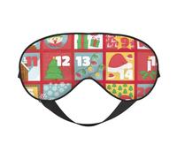 SSGVLPTO Máscara de ojos de doble cara con estampado de calendario para apagón, sueño dulce, relajación de viaje, siesta