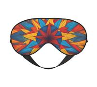 SSGVLPTO Máscara de ojos de doble cara con estampado de estrellas coloridas para apagón, sueño dulce, viajes relajantes, siestas