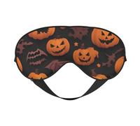 SSGVLPTO Máscara de ojos de doble cara con estampado de Halloween para apagón, sueño dulce, relajación de viaje, siesta