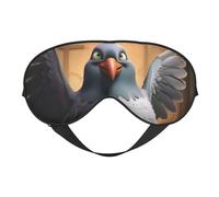 SSGVLPTO Máscara de ojos de doble cara con estampado de paloma de dibujos animados para apagón, sueño dulce, viajes relajantes, siestas