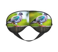 SSGVLPTO Máscara de ojos de doble cara con estampado de paloma de dibujos animados para apagón, sueño dulce, viajes relajantes, siestas