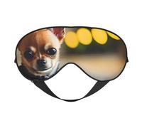 SSGVLPTO Máscara de ojos de doble cara con estampado de perro chihuahua para apagón, sueño dulce, viajes relajantes, siestas