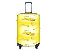 SSGVLPTO Patatas fritas impresas cubierta del equipaje, cubierta de protección del equipaje, cubierta resistente al desgaste, blanco, pequeño, Color blanco., S