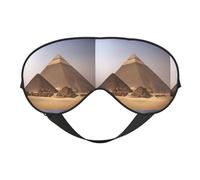 SSGVLPTO Pyramids of Egypt - Máscara de ojos de doble cara con estampado de pirámides de Egipto para apagón, sueño dulce, relajación de viajes, siestas