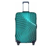 SSGVLPTO Resumen espacio poligonal impreso cubierta del equipaje, cubierta de protección del equipaje, cubierta resistente al desgaste, blanco, X-Large, Color blanco., XL