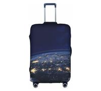 SSGVLPTO Vista de la tierra Cubierta impresa del equipaje, cubierta de protección del equipaje, cubierta de equipaje resistente, blanco, Small, Color blanco., S