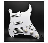 SSH Cargado Precableado Scratchplate Coil Splitting 2 Humbucker 4 Coil Pickguard Pickup Con Single Cut Switch Pickup (Color : White with White)