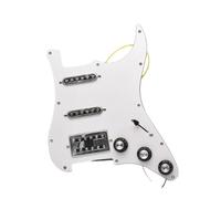SSH - Golpeador de guitarra eléctrica precableado con interruptor de división de bobina, pieza de repuesto para instrumento musical, 22,5 x 28 cm, color blanco