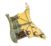 SSH-Juego de golpeador de guitarra precableado pastilla de doble bobina golpeador de aleación de aluminio arnés de interruptor multiusos Kit Pastillas Pickguard