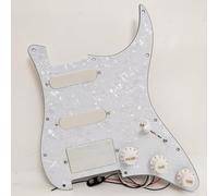 SSH - Juego de pastillas activas precableadas para guitarra ST compatible con el sistema de pastillas Humbucker Active estilo EMG, kit de guitarra mejorado sin soldadura (perla blanca)