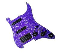 SSH Prewired Pickguard Set Black Mini Humbucker Pickup 4 Interruptor De Corte Único Para For FD Guitarra Guitarra Precableado Golpeador