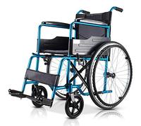 SSHHI LY Silla de Ruedas,Aleación de Aluminio Plegable Autopropulsado con Freno Caminante Ligero,Adecuado para Personas Mayores,Hombres Y Mujeres. la Seguridad/azul / 39 x 101 x 88 cm