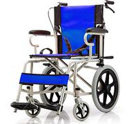 SSHHI LY Silla de ruedas ligera, aleación de aluminio plegable con freno de mano. Silla de viaje de propulsión, adecuada para personas mayores y discapacitados Sólido/C/Como se muestra