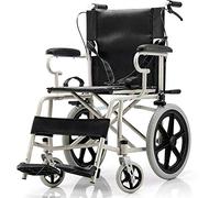 SSHHI LY Silla de ruedas ligera, aleación de aluminio plegable con freno de mano. Silla de viaje de propulsión, adecuada para personas mayores y discapacitados Sólido/B/Como se muestra