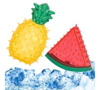 SSIMIDAPT Juguete Mordedor para Perros Juguetes de Refrigeración en Verano para Morder TPR Forma de Sandía Piña Juguetes Interactivos de Dentición Congelable para Cachorros de Perro Pequeños Medianos