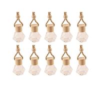 SSIMOO 10 Uds Botella de Vidrio Colgante Perfume vacío aromaterapia difusor Recargable Aire Fresco Fragancia Colgante Ornamento Compatible con Coche hogar (Color : A)