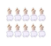 SSIMOO 10 Uds Botella de Vidrio Colgante Perfume vacío aromaterapia difusor Recargable Aire Fresco Fragancia Colgante Ornamento Compatible con Coche hogar (Color : D)