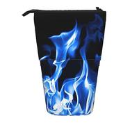 SSIMOO Blue Night Sky. Bolsa de almacenamiento expandible, papelería con cremallera, organizador de escritorio de oficina, Blue Fire, Talla única