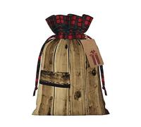 SSIMOO Board Chic - Bolsas de regalo de Navidad con cordón, bolsas de arpillera de retazos, reutilizables