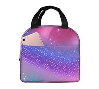 SSIMOO Bolsa aislante de almuerzo de colores pastel, azul, rosa y morado, bolsa de almuerzo versátil, perfecta para almuerzos de trabajo, mantiene tus comidas frescas