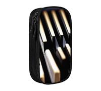 SSIMOO Bolsa de almacenamiento de tela Oxford Hand And Happy Fathers Day - Estuche duradero con cremallera, ideal para viajes, Piano con notas musicales, Talla única