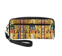 SSIMOO Bolsa de maquillaje de viaje con estampado de estrellas de mar y conchas marinas para guardar cosméticos y artículos esenciales de belleza, Serie de la tribu del antiguo Egipto, Talla única