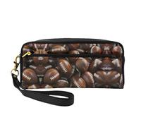 SSIMOO Bolsa de maquillaje de viaje con estampado de helado de muchos colores para guardar cosméticos y artículos esenciales de belleza, Pila de balones de fútbol, Talla única