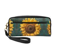 SSIMOO Bolsa de maquillaje de viaje con estampado de mariposas moradas para guardar cosméticos y artículos esenciales de belleza, Hermoso girasol., Talla única