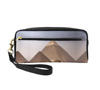 SSIMOO Bolsa de maquillaje portátil con estampado de mariposa arcoíris, compañero de viaje perfecto, diseñado para múltiples usos, Pirámides de Egipto2, Talla única
