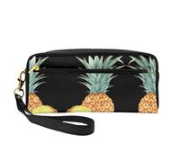 SSIMOO Bolsa de maquillaje portátil con estampado de pastel de flores de arco iris, perfecto compañero de viaje, diseñado para múltiples usos, Piña divertida, Talla única