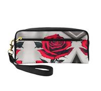 SSIMOO Bolsa de maquillaje portátil con estampado de piruletas, compañero de viaje perfecto, diseñado para múltiples usos, Rosa roja1, Talla única