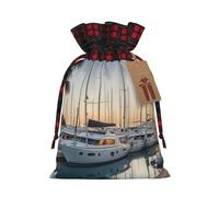 SSIMOO Bolsa de regalo de lino con cordón para yates de golf, elegante bolsa de regalo de tela para festivales y ocasiones especiales