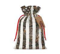 SSIMOO Bolsa de regalo reutilizable de camuflaje americano y diseño de cordón que hace que tu regalo sea más delicado