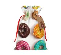 SSIMOO Bolsa de regalo reutilizable de diferentes sabores de donas y diseño de cordón que hacen que tu regalo sea más delicado