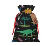 SSIMOO Bolsa de regalo reutilizable de hoja de palma de dinosaurio y diseño de cordón que hace que tu regalo sea más delicado