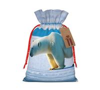 SSIMOO Bolsa de regalo reutilizable de oso polar y diseño de cordón que hace que tu regalo sea más delicado
