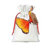 SSIMOO Bonita bolsa de regalo de arpillera hecha a mano artesanal, con cordón, perfecta bolsa de regalo de tela de Navidad y vacaciones