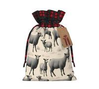 SSIMOO Bonita bolsa de regalo de lino con cordón de cordero, elegante bolsa de regalo de tela para festivales y ocasiones especiales