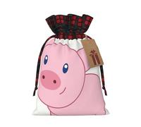 SSIMOO Bonita bolsa de regalo de lino con cordón, elegante bolsa de regalo de tela para festivales y ocasiones especiales