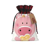 SSIMOO Bonita bolsa de regalo de lino con cordón, elegante bolsa de regalo de tela para festivales y ocasiones especiales