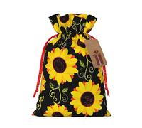 SSIMOO Bonita bolsa de regalo reutilizable con diseño de girasol y cordón que hace que tu regalo sea más delicado