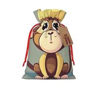 SSIMOO Bonita bolsa de regalo reutilizable para fiestas navideñas y diseño de cordón que hacen que tu regalo sea más delicado