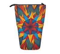 SSIMOO Colorful Star - Bolsa de almacenamiento expandible con cremallera, organizador de escritorio de oficina