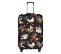 SSIMOO Divertida funda de equipaje con estilo para el zoológico de canguro, experiencia de estilo y funcionalidad, perfecta compañera de viaje, Gallos franceses, L