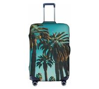 SSIMOO Elegante funda de equipaje a rayas arcoíris, experiencia de estilo y funcionalidad, perfecta compañera de viaje, Palmeras de Los Ángeles, S