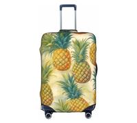 SSIMOO Elegante funda de equipaje a rayas arcoíris, experiencia de estilo y funcionalidad, perfecta compañera de viaje, piña, L