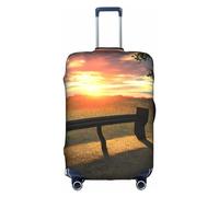 SSIMOO Elegante funda de equipaje con diseño de palmeras de Los Ángeles, experiencia de estilo y funcionalidad, compañero de viaje perfecto, Lonely Bench Sunset, S