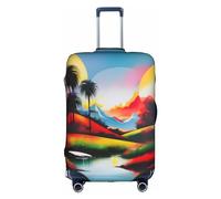 SSIMOO Elegante funda de equipaje con diseño de palmeras de Los Ángeles, experiencia de estilo y funcionalidad, compañero de viaje perfecto, Pintura de paisaje, L