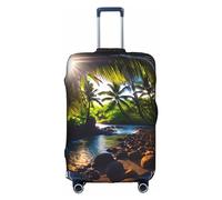 SSIMOO Elegante funda de equipaje con diseño de palmeras de Los Ángeles, experiencia de estilo y funcionalidad, compañero de viaje perfecto, Hawaii Sunbeams2, S