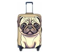SSIMOO Elegante funda de equipaje con diseño de ramitas verdes y silvestres, experiencia de estilo y funcionalidad, perfecta compañera de viaje, Divertidos perros carlino de dibujos animados, S